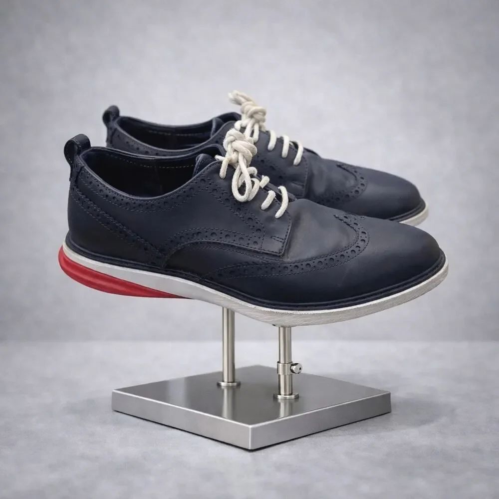 Cole Haan Men’s GrandEvolution Shortwing Navy Oxford Shoes 8